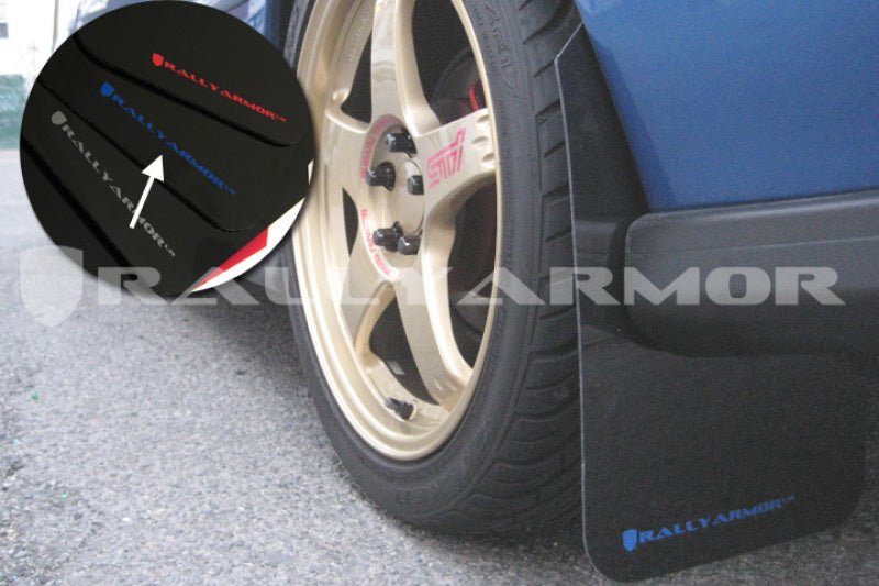Rally Armor UR Black Mud Flap w/ Blue Logo Subaru Impreza 1993-2001 | MF2-UR-BLK/BL - JDMuscleMudflapsralMF2-UR-BLK/BL