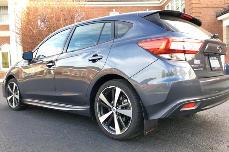 Rally Armor UR Black Mud Flap w/ Blue Logo Subaru Impreza 2017-2022 | MF45-UR-BLK/BL - JDMuscleMudflapsralMF45-UR-BLK/BL