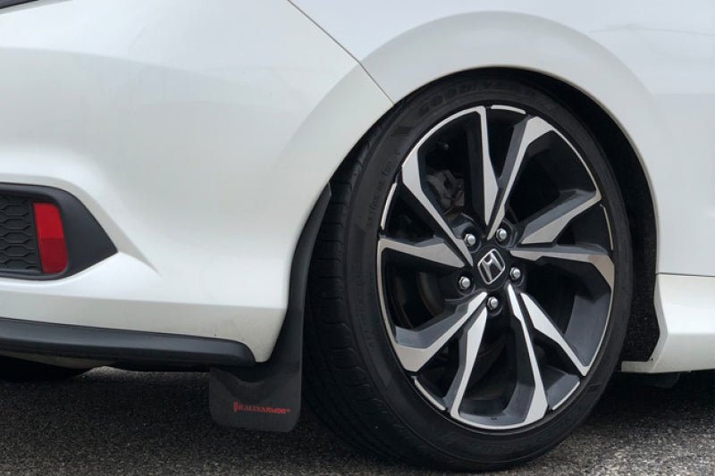 Rally Armor UR Black Mud Flap w/ Dark Grey Logo Honda Civic Si 2016-21 | MF50-UR-BLK/DGRY - JDMuscleMudflapsralMF50-UR-BLK/DGRY