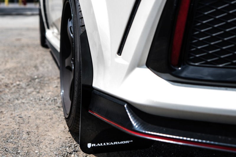 Rally Armor UR Black Mud Flap w/ Dark Grey Logo Honda Civic Type R 2017-21 | MF47-UR-BLK/DGRY - JDMuscleMudflapsralMF47-UR-BLK/DGRY