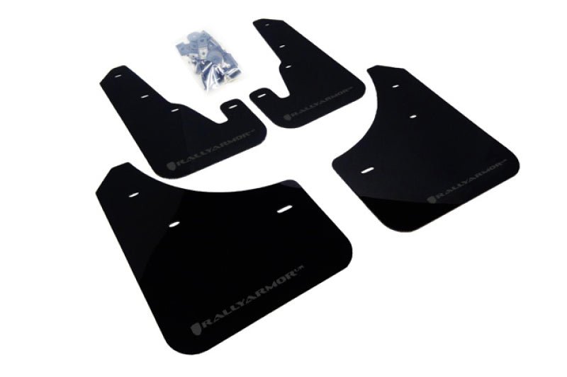 Rally Armor UR Black Mud Flap w/ Grey Logo Mazda Mazdaspeed3 2004-2009 | MF9-UR-BLK/GRY - JDMuscleMudflapsralMF9-UR-BLK/GRY