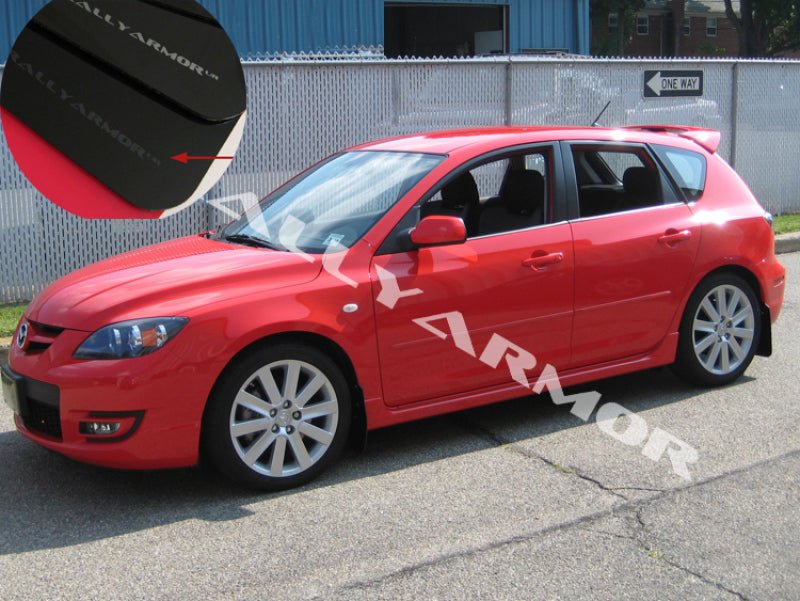 Rally Armor UR Black Mud Flap w/ Grey Logo Mazda Mazdaspeed3 2004-2009 | MF9-UR-BLK/GRY - JDMuscleMudflapsralMF9-UR-BLK/GRY