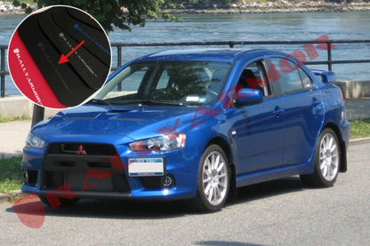 Rally Armor UR Black Mud Flap w/ Grey Logo Mitsubishi EVO X 2008-2017 | MF10-UR-BLK/GRY - JDMuscleMudflapsralMF10-UR-BLK/GRY