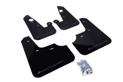 Rally Armor UR Black Mud Flap w/ Grey Logo Mitsubishi Lancer 2007-2017 | MF8-UR-BLK/GRY - JDMuscleMudflapsralMF8-UR-BLK/GRY