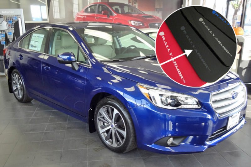 Rally Armor UR Black Mud Flap w/ Grey Logo Subaru Legacy 15-2019 | MF34-UR-BLK/GRY - JDMuscleMudflapsralMF34-UR-BLK/GRY