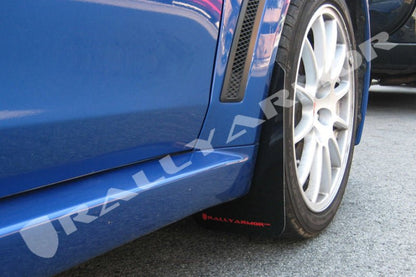 Rally Armor UR Black Mud Flap w/ Red Logo Mitsubishi EVO X 2008-2017 | MF10-UR-BLK/RD - JDMuscleMudflapsralMF10-UR-BLK/RD
