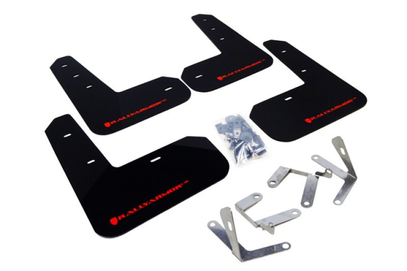 Rally Armor UR Black Mud Flap w/ Red Logo Scion FR-S 2013-2016 / Subaru BRZ 2013+ | MF23-UR-BLK/RD - JDMuscleMudflapsralMF23-UR-BLK/RD
