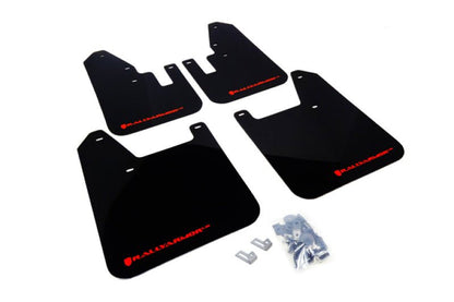 Rally Armor UR Black Mud Flap w/ Red Logo Subaru Forester 1998-2002 | MF13-UR-BLK/RD - JDMuscleMudflapsralMF13-UR-BLK/RD