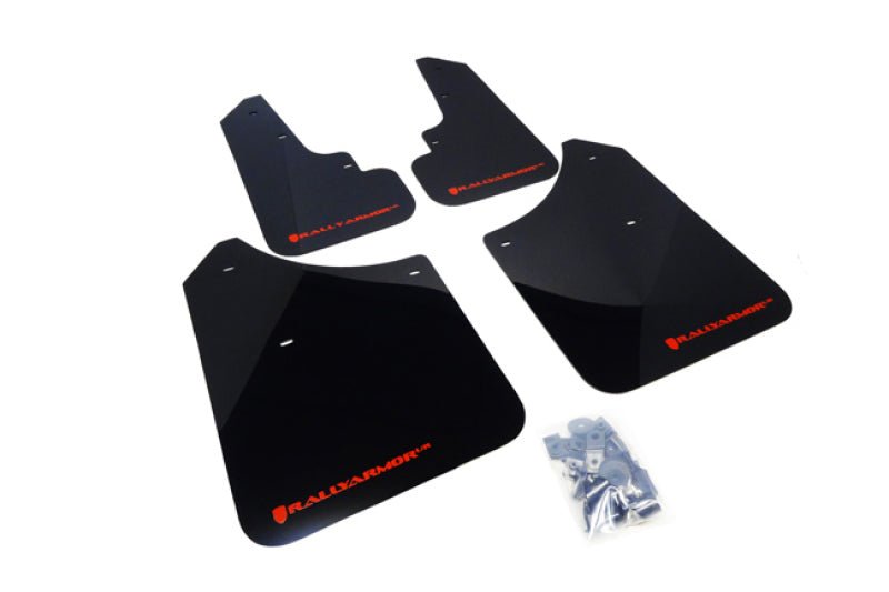 Rally Armor UR Black Mud Flap w/ Red Logo Subaru Forester 2003-2008 | MF5-UR-BLK/RD - JDMuscleMudflapsralMF5-UR-BLK/RD