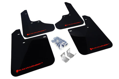 Rally Armor UR Black Mud Flap w/ Red Logo Subaru Impreza 1993-2001 | MF2-UR-BLK/RD - JDMuscleMudflapsralMF2-UR-BLK/RD