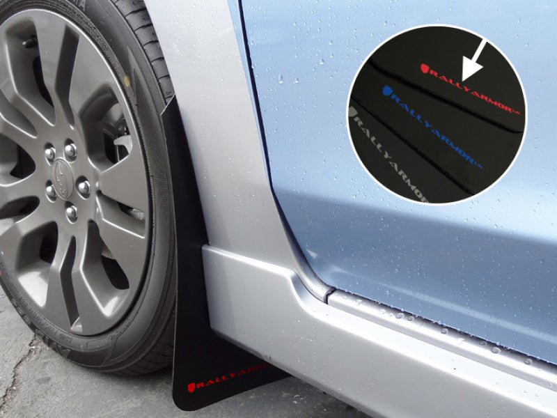 Rally Armor UR Black Mud Flap w/ Red Logo Subaru Impreza 2012-2016 | MF22-UR-BLK/RD - JDMuscleMudflapsralMF22-UR-BLK/RD