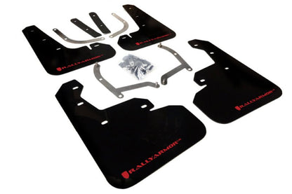 Rally Armor UR Black Mud Flap w/ Red Logo Subaru Impreza 2017-2022 | MF45-UR-BLK/RD - JDMuscleMudflapsralMF45-UR-BLK/RD