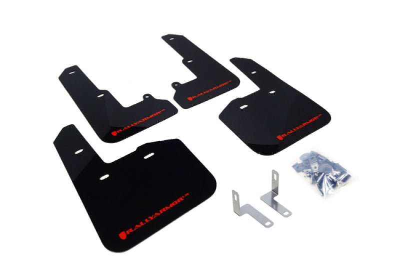 Rally Armor UR Black Mud Flap w/ Red Logo Subaru Legacy 15-2019 | MF34-UR-BLK/RD - JDMuscleMudflapsralMF34-UR-BLK/RD