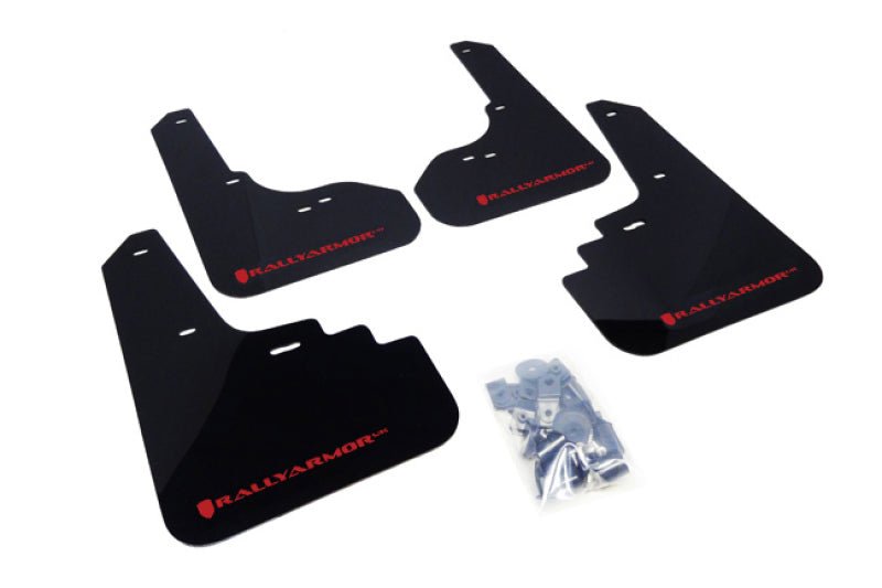 Rally Armor UR Black Mud Flap w/ Red Logo Subaru Legacy 2005-2009 | MF4-UR-BLK/RD - JDMuscleMudflapsralMF4-UR-BLK/RD