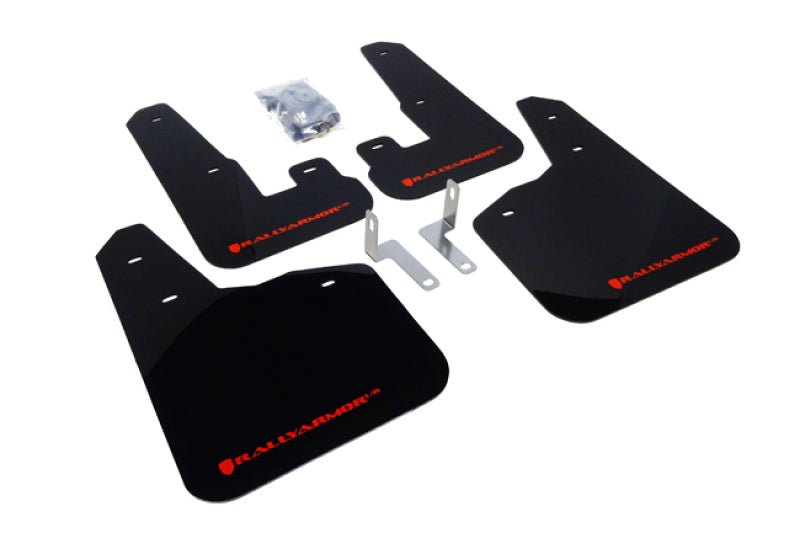 Rally Armor UR Black Mud Flap w/ Red Logo Subaru Legacy 2010 - 2014 | MF14-UR-BLK/RD - JDMuscleMudflapsralMF14-UR-BLK/RD