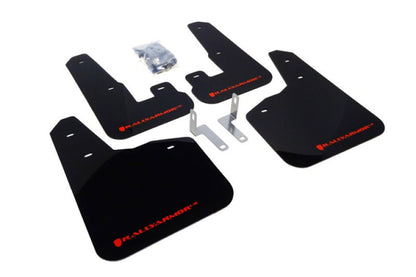 Rally Armor UR Black Mud Flap w/ Red Logo Subaru Legacy 2010 - 2014 | MF14-UR-BLK/RD - JDMuscleMudflapsralMF14-UR-BLK/RD