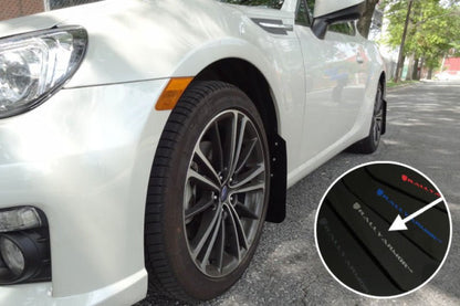 Rally Armor UR Black Mud Flap w/ Silver Logo Scion FR-S 2013-2016 / Subaru BRZ 2013+ | MF23-UR-BLK/SIL - JDMuscleMudflapsralMF23-UR-BLK/SIL