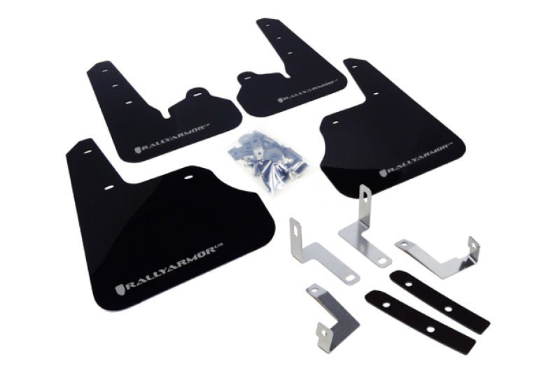 Rally Armor UR Black Mud Flap w/ Silver Logo Subaru Impreza 2012-2016 | MF22-UR-BLK/SIL - JDMuscleMudflapsralMF22-UR-BLK/SIL