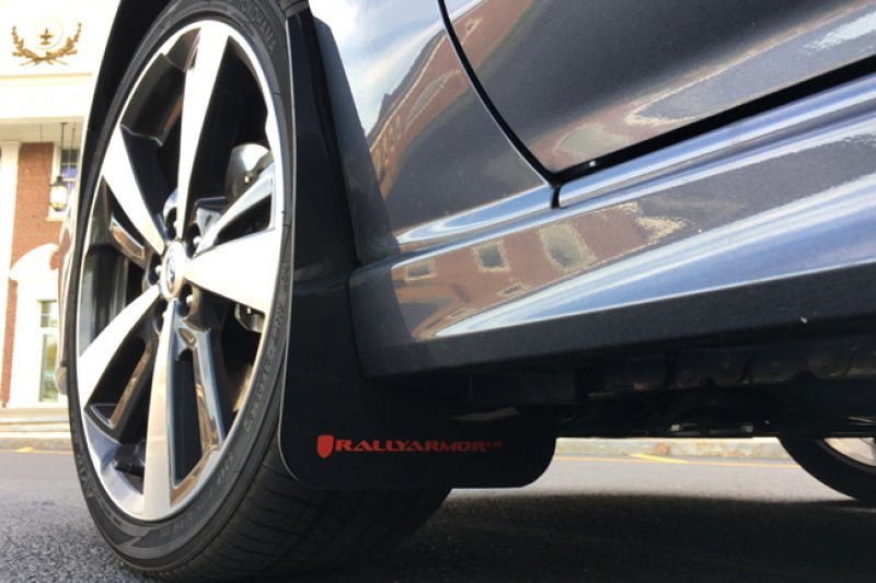 Rally Armor UR Black Mud Flap w/ Silver Logo Subaru Impreza 2017-2022 | MF45-UR-BLK/SIL - JDMuscleMudflapsralMF45-UR-BLK/SIL