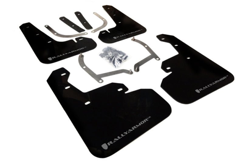 Rally Armor UR Black Mud Flap w/ Silver Logo Subaru Impreza 2017-2022 | MF45-UR-BLK/SIL - JDMuscleMudflapsralMF45-UR-BLK/SIL
