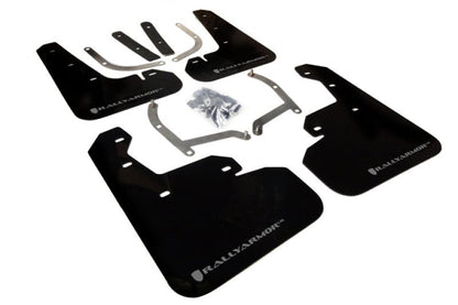 Rally Armor UR Black Mud Flap w/ Silver Logo Subaru Impreza 2017-2022 | MF45-UR-BLK/SIL - JDMuscleMudflapsralMF45-UR-BLK/SIL