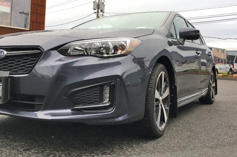 Rally Armor UR Black Mud Flap w/ Silver Logo Subaru Impreza 2017-2022 | MF45-UR-BLK/SIL - JDMuscleMudflapsralMF45-UR-BLK/SIL