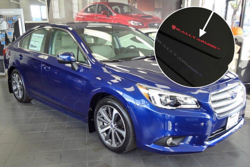 Rally Armor UR Black Mud Flap w/ Silver Logo Subaru Legacy 15-2019 | MF34-UR-BLK/SIL - JDMuscleMudflapsralMF34-UR-BLK/SIL