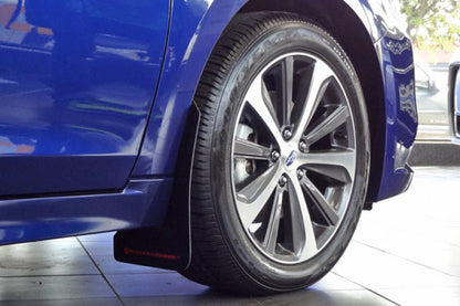 Rally Armor UR Black Mud Flap w/ Silver Logo Subaru Legacy 15-2019 | MF34-UR-BLK/SIL - JDMuscleMudflapsralMF34-UR-BLK/SIL