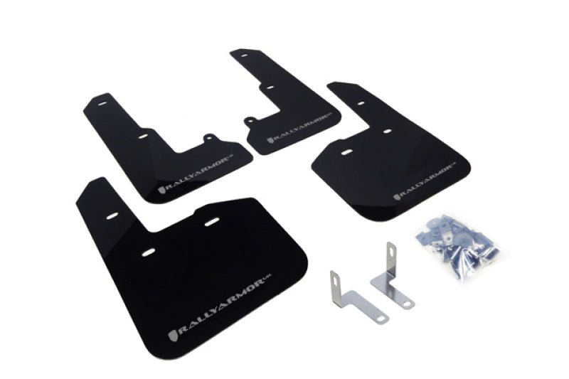 Rally Armor UR Black Mud Flap w/ Silver Logo Subaru Legacy 15-2019 | MF34-UR-BLK/SIL - JDMuscleMudflapsralMF34-UR-BLK/SIL