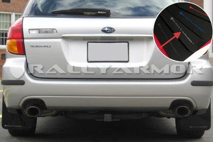 Rally Armor UR Black Mud Flap w/ Silver Logo Subaru Legacy 2005-2009 | MF4-UR-BLK/SIL - JDMuscleMudflapsralMF4-UR-BLK/SIL