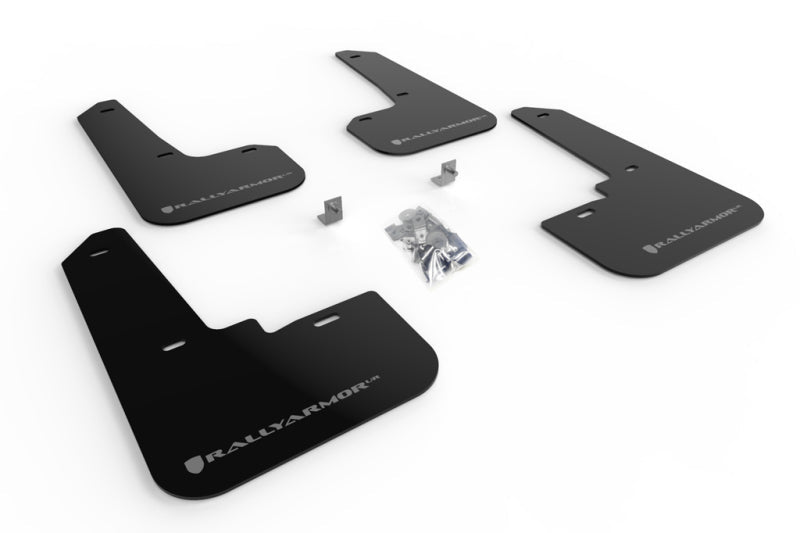 Rally Armor UR Black Mud Flap w/ Silver Logo Subaru Legacy 2020-2022 | MF64-UR-BLK/SIL - JDMuscleMudflapsralMF64-UR-BLK/SIL