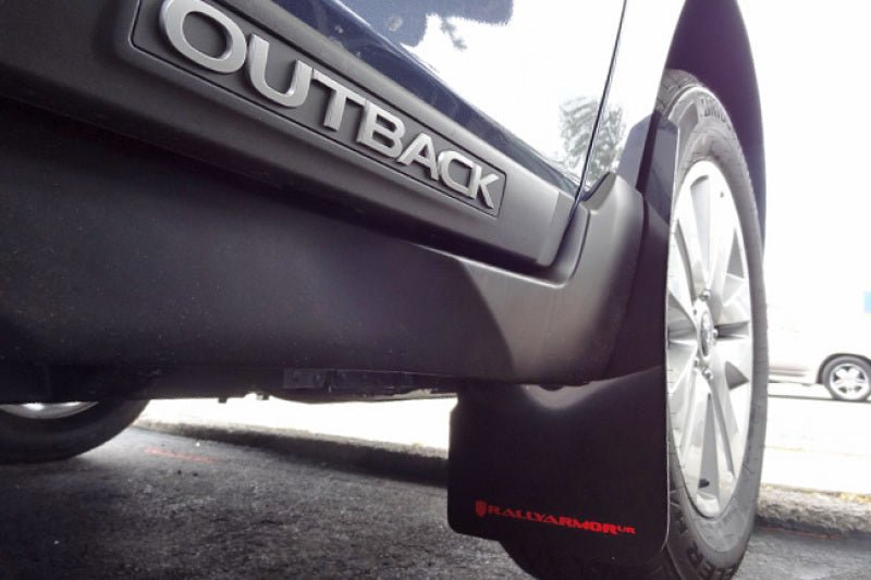 Rally Armor UR Black Mud Flap w/ Silver Logo Subaru Outback 15-2019 | MF36-UR-BLK/SIL - JDMuscleMudflapsralMF36-UR-BLK/SIL
