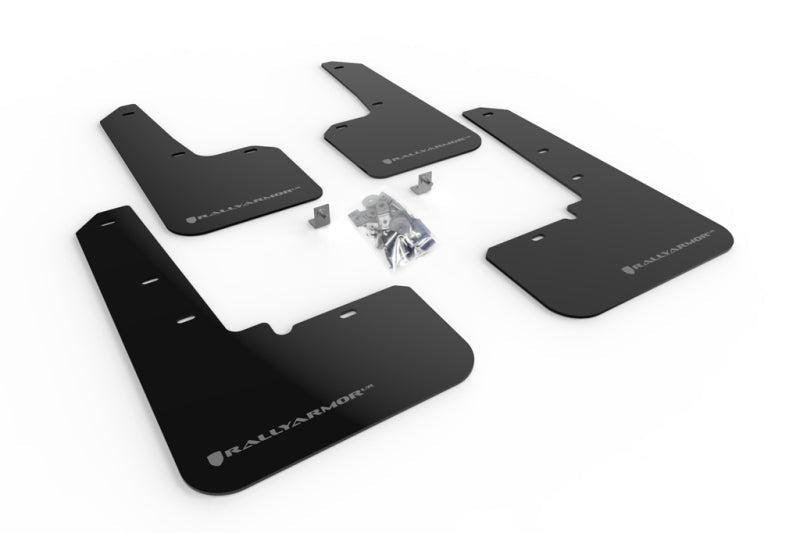 Rally Armor UR Black Mud Flap w/ Silver Logo Subaru Outback 2020-2022 | MF66-UR-BLK/SIL - JDMuscleMudflapsralMF66-UR-BLK/SIL