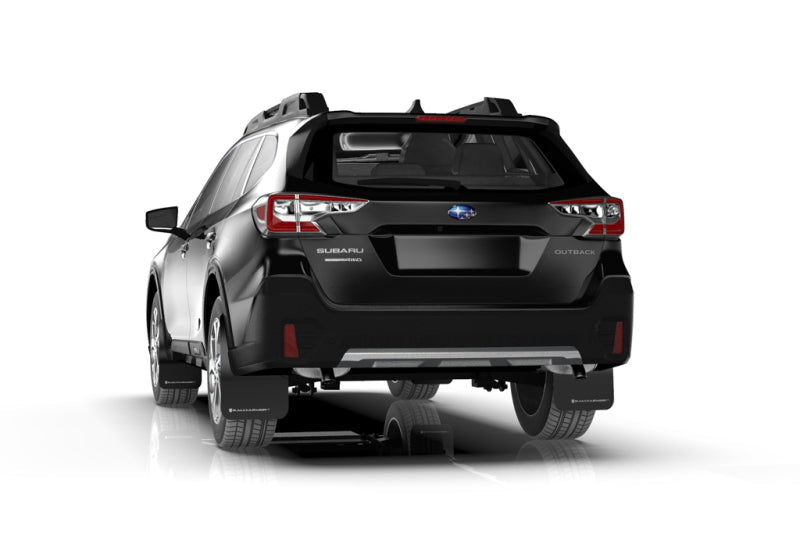 Rally Armor UR Black Mud Flap w/ Silver Logo Subaru Outback 2020-2022 | MF66-UR-BLK/SIL - JDMuscleMudflapsralMF66-UR-BLK/SIL