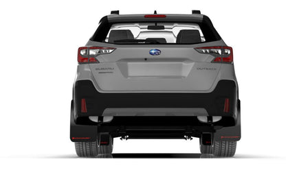 Rally Armor UR Black Mud Flap w/ Silver Logo Subaru Outback 2020-2022 | MF66-UR-BLK/SIL - JDMuscleMudflapsralMF66-UR-BLK/SIL