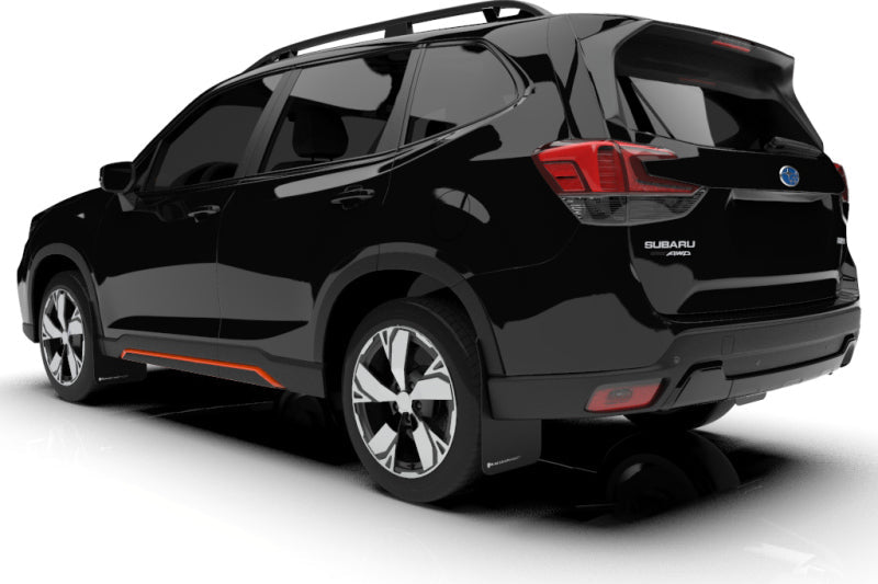 Rally Armor UR Black Mud Flap w/ White Logo Subaru Forester 2019-21 | MF52-UR-BLK/WH - JDMuscleMudflapsralMF52-UR-BLK/WH