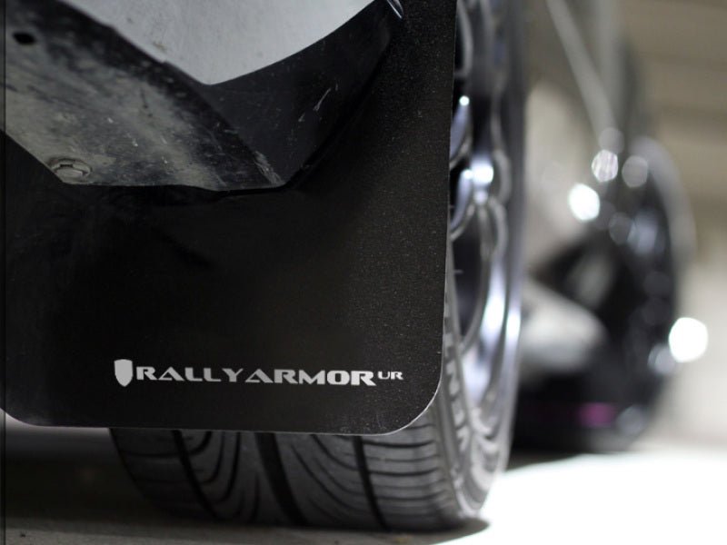 Rally Armor UR Black Mud Flap w/ White Logo Subaru Impreza 2012-2016 | MF22-UR-BLK/WH - JDMuscleMudflapsralMF22-UR-BLK/WH
