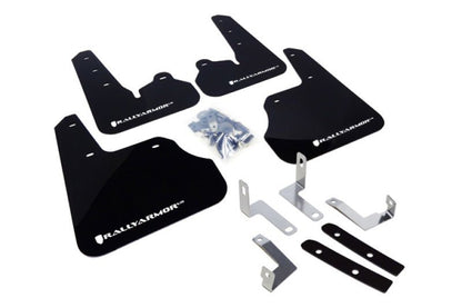Rally Armor UR Black Mud Flap w/ White Logo Subaru Impreza 2012-2016 | MF22-UR-BLK/WH - JDMuscleMudflapsralMF22-UR-BLK/WH