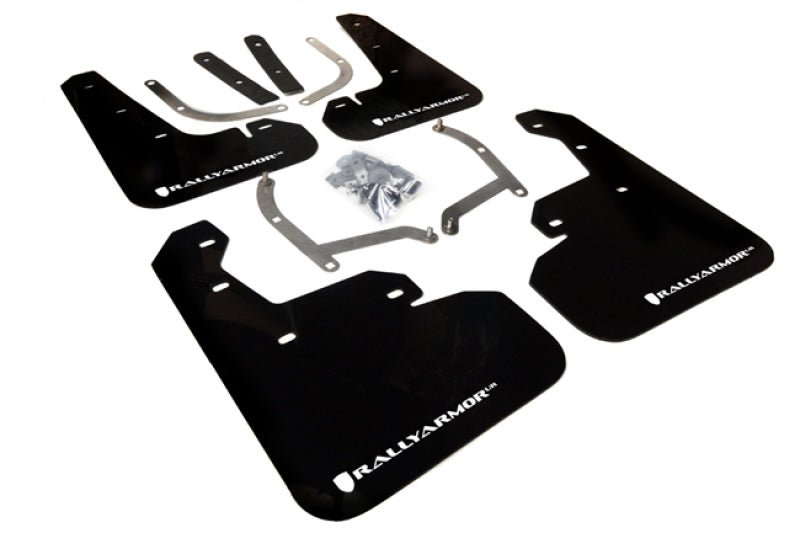 Rally Armor UR Black Mud Flap w/ White Logo Subaru Impreza 2017-2022 | MF45-UR-BLK/WH - JDMuscleMudflapsralMF45-UR-BLK/WH