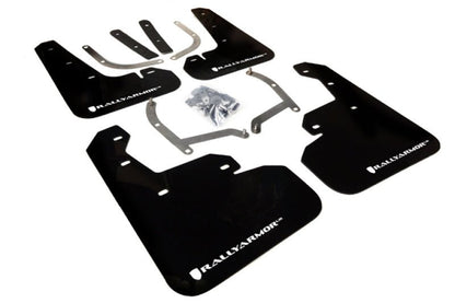 Rally Armor UR Black Mud Flap w/ White Logo Subaru Impreza 2017-2022 | MF45-UR-BLK/WH - JDMuscleMudflapsralMF45-UR-BLK/WH