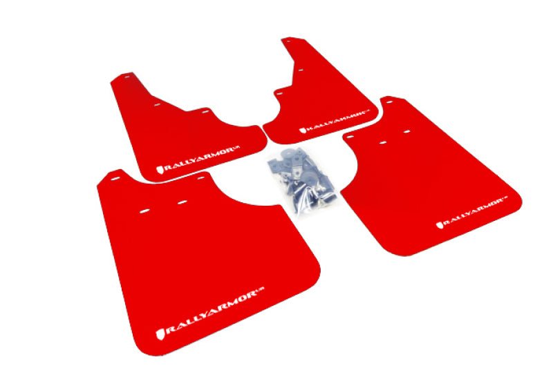 Rally Armor UR Red Mud Flap w/ White Logo Subaru Forester 2009-2013 | MF11-UR-RD/WH - JDMuscleMudflapsralMF11-UR-RD/WH
