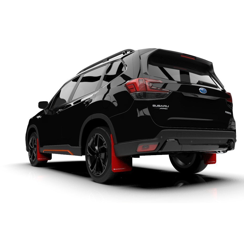 Rally Armor UR Red Mud Flap w/ White Logo Subaru Forester 2019+-MF52-UR-RD/WH-MF52-UR-RD/WH-Mudflaps-Rally Armor-JDMuscle
