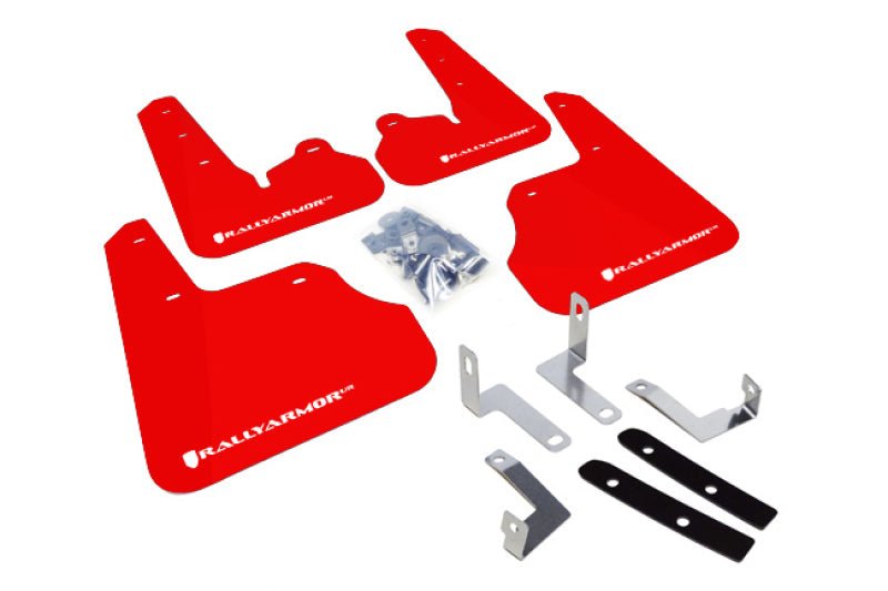 Rally Armor UR Red Mud Flap w/ White Logo Subaru Impreza 2012-2016 | MF22-UR-RD/WH - JDMuscleMudflapsralMF22-UR-RD/WH