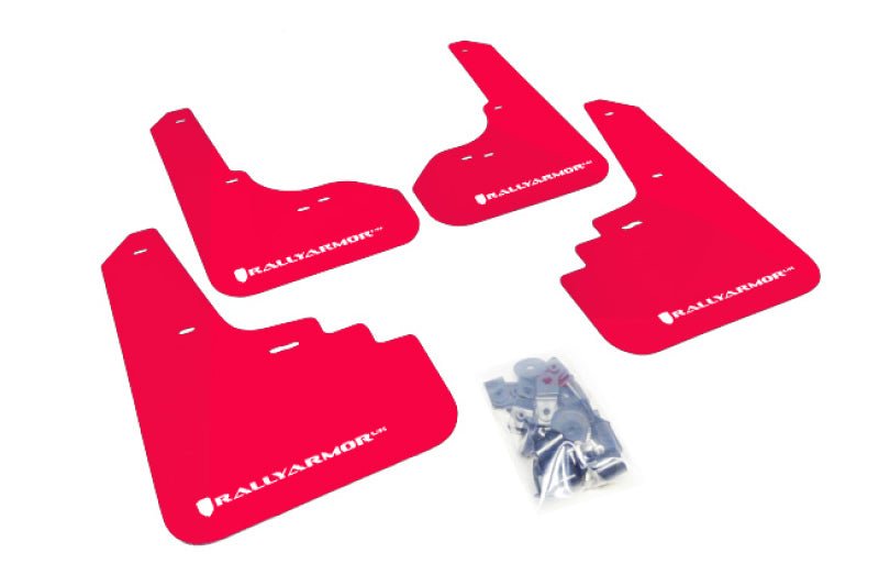 Rally Armor UR Red Mud Flap w/ White Logo Subaru Legacy 2005-2009 | MF4-UR-RD/WH - JDMuscleMudflapsralMF4-UR-RD/WH