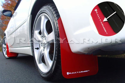 Rally Armor UR Red Mud Flap w/ White Logo Subaru Legacy 2005-2009 | MF4-UR-RD/WH - JDMuscleMudflapsralMF4-UR-RD/WH