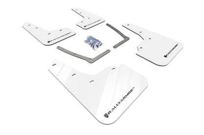 Rally Armor UR White Mud Flap w/ Black Logo Honda Civic Si 2016-21 | MF50-UR-WH/BLK - JDMuscleMudflapsralMF50-UR-WH/BLK