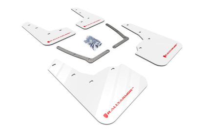 Rally Armor UR White Mud Flap w/ Red Logo Honda Civic Si 2016-21 | MF50-UR-WH/RD - JDMuscleMudflapsralMF50-UR-WH/RD