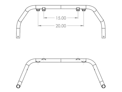 Rally Innovations Light Bar 2009 - 2013 Subaru Forester | SH | SU - SHA - RLB - 01 - JDMuscleBumper Guards / Light BarsRAISU-SHA-RLB-01