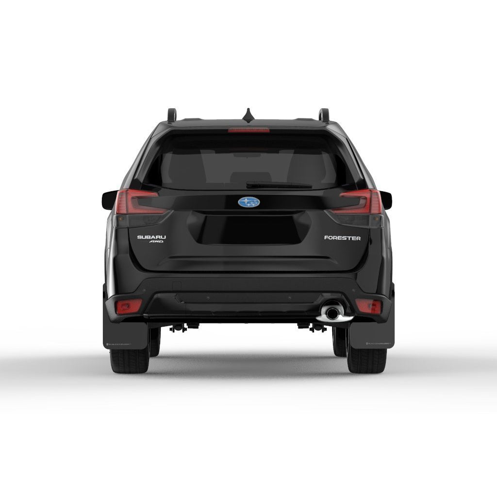 Rally UR Black Mud Flap w/ Grey Logo Armor Subaru Forester 2019+-MF52-UR-BLK/GRY-MF52-UR-BLK/GRY-Mudflaps-Rally Armor-JDMuscle