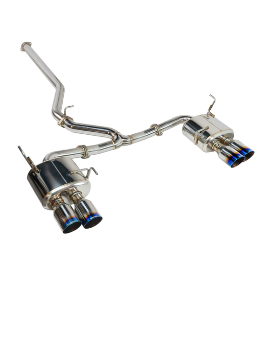 Remark 22-24 WRX Sports Touring Cat-Back Exhaust Non-Resonated w/ Burnt Stainless Tip Cover | RK-C4076S-02T
